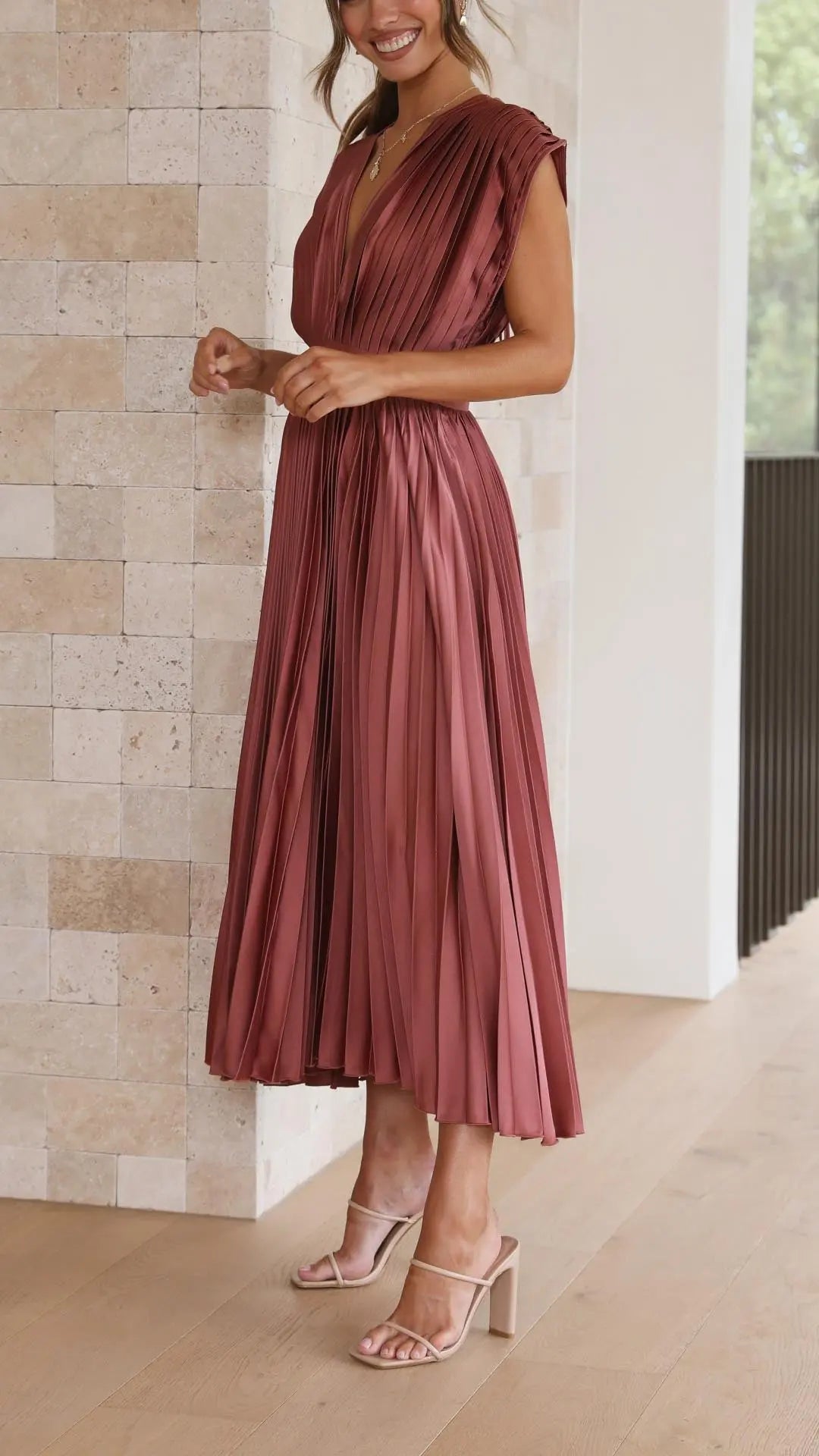 Isla | Vestido plisado elegante Alba Madrid