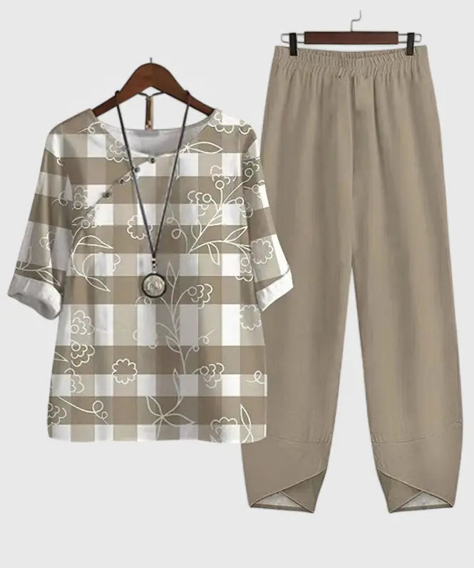 Ursula Conjunto Chic de Camisa y Pantalón con Estilo Relajado Alba Madrid
