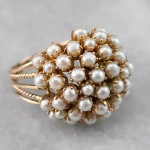 Nerea - Anillo con perlas incrustadas Alba Madrid