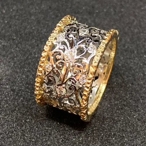 Teressa - Anillo de Hiedra Vintage con Zircón Alba Madrid