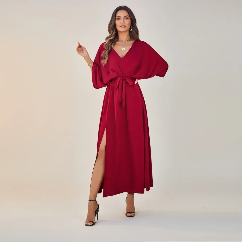 Penélope - Vestido de Noche Largo con Escote en V Alba Madrid