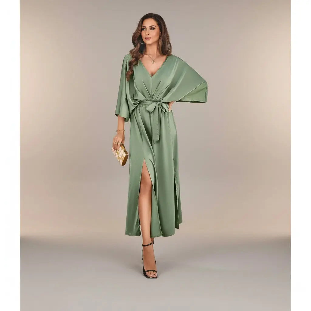 Penélope - Vestido de Noche Largo con Escote en V Alba Madrid