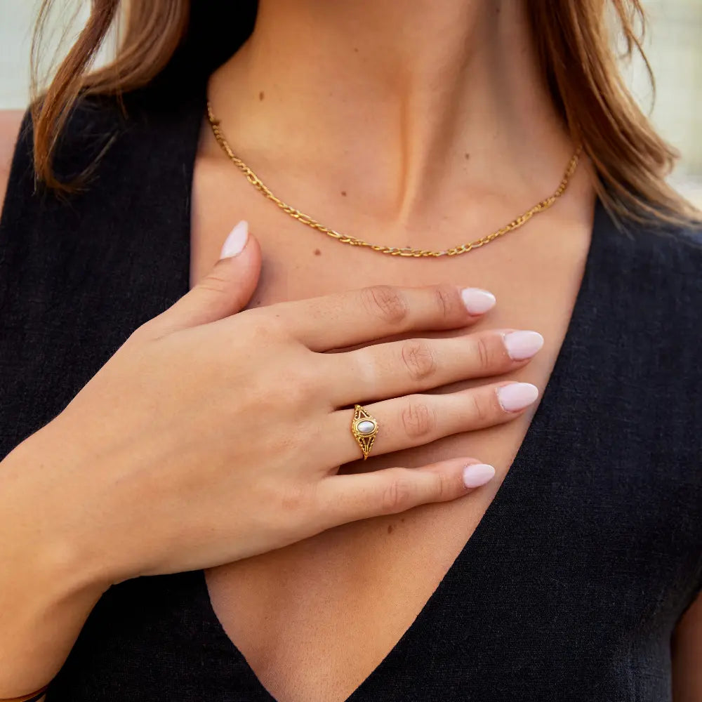 Anillo Vintage Royal Pearl Alba Madrid