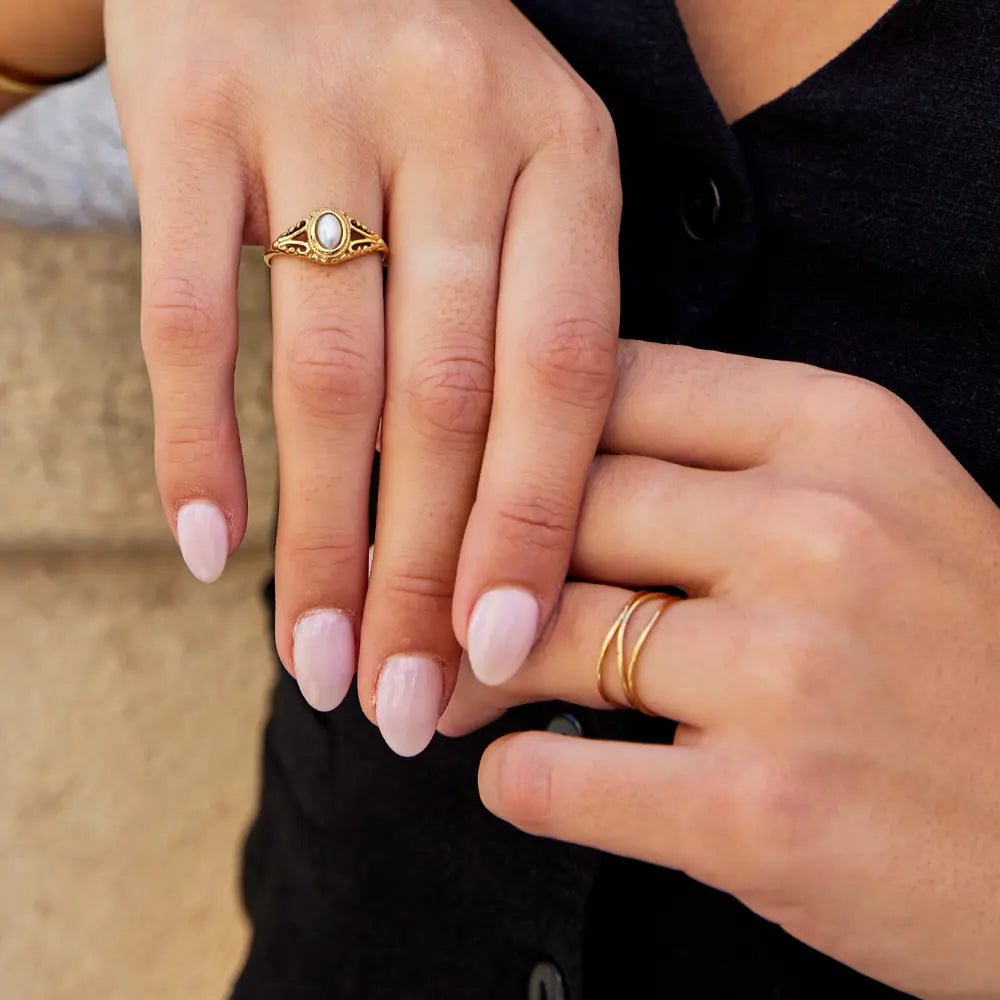 Aitana - Anillo de Perlas Vintage Alba Madrid