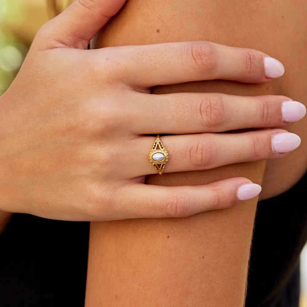 Anillo Vintage Royal Pearl Alba Madrid