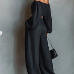 Carmen | Conjunto de hombros al descubierto con pantalón ancho Alba Madrid