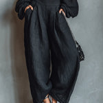 Carmen | Conjunto de hombros al descubierto con pantalón ancho Alba Madrid