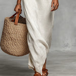 Carmen | Vestido maxi de hombros descubiertos con mangas murciélago Alba Madrid