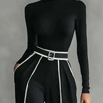 Emma | Conjunto elegante de dos piezas con cuello alto y pantalón ancho Alba Madrid
