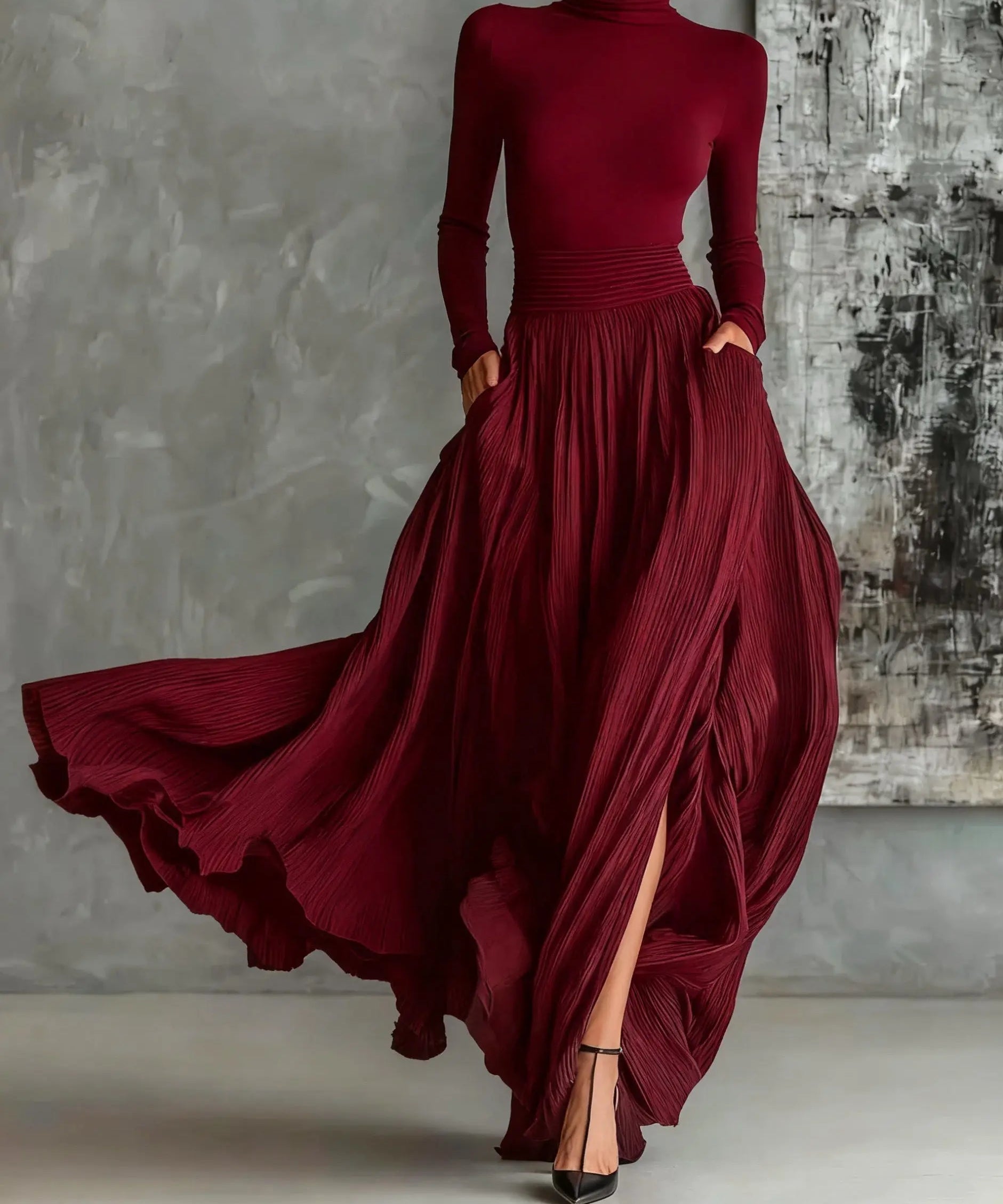 Carmen | Conjunto elegante con falda plisada Alba Madrid