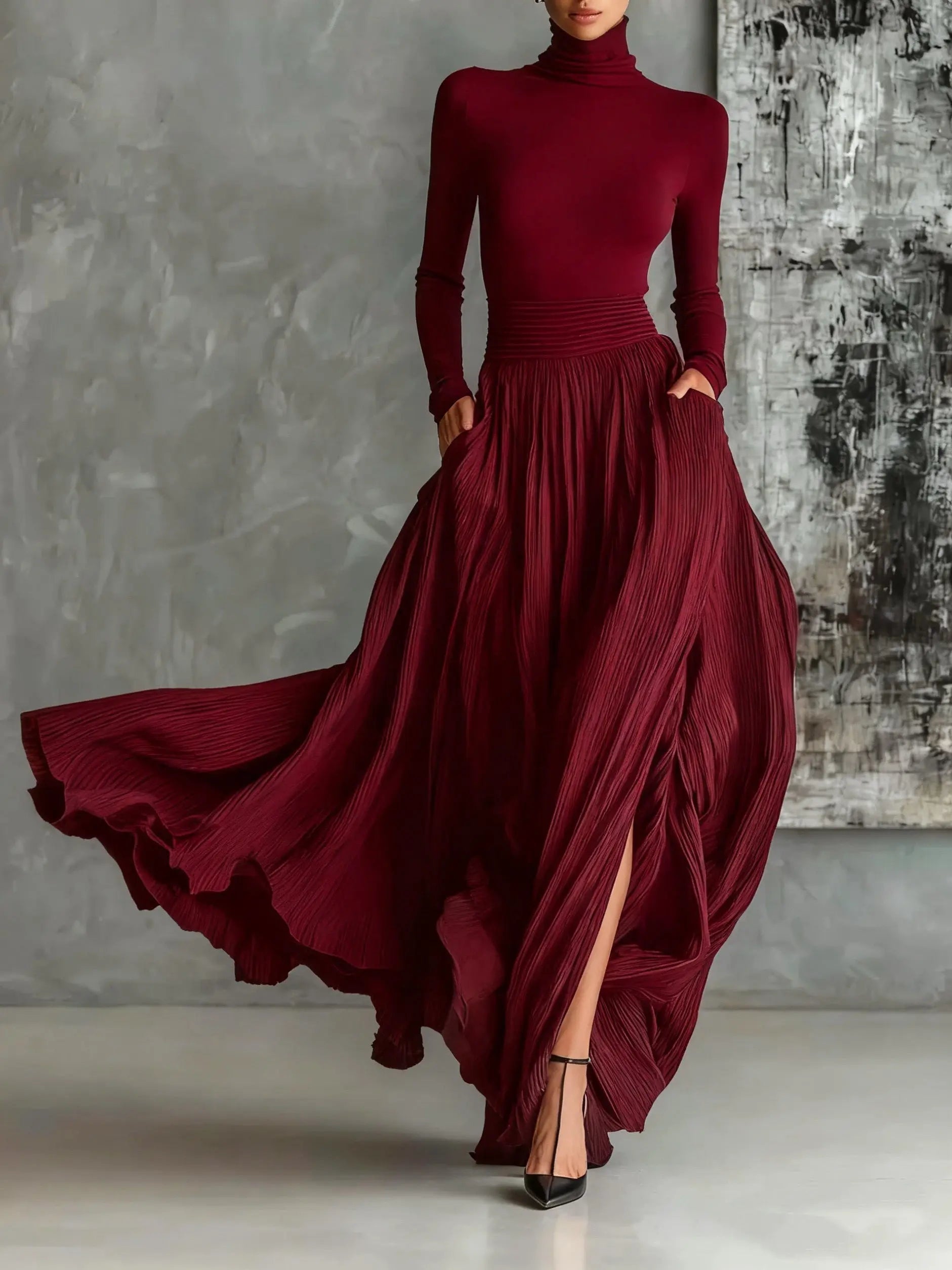 Carmen | Conjunto elegante con falda plisada Alba Madrid