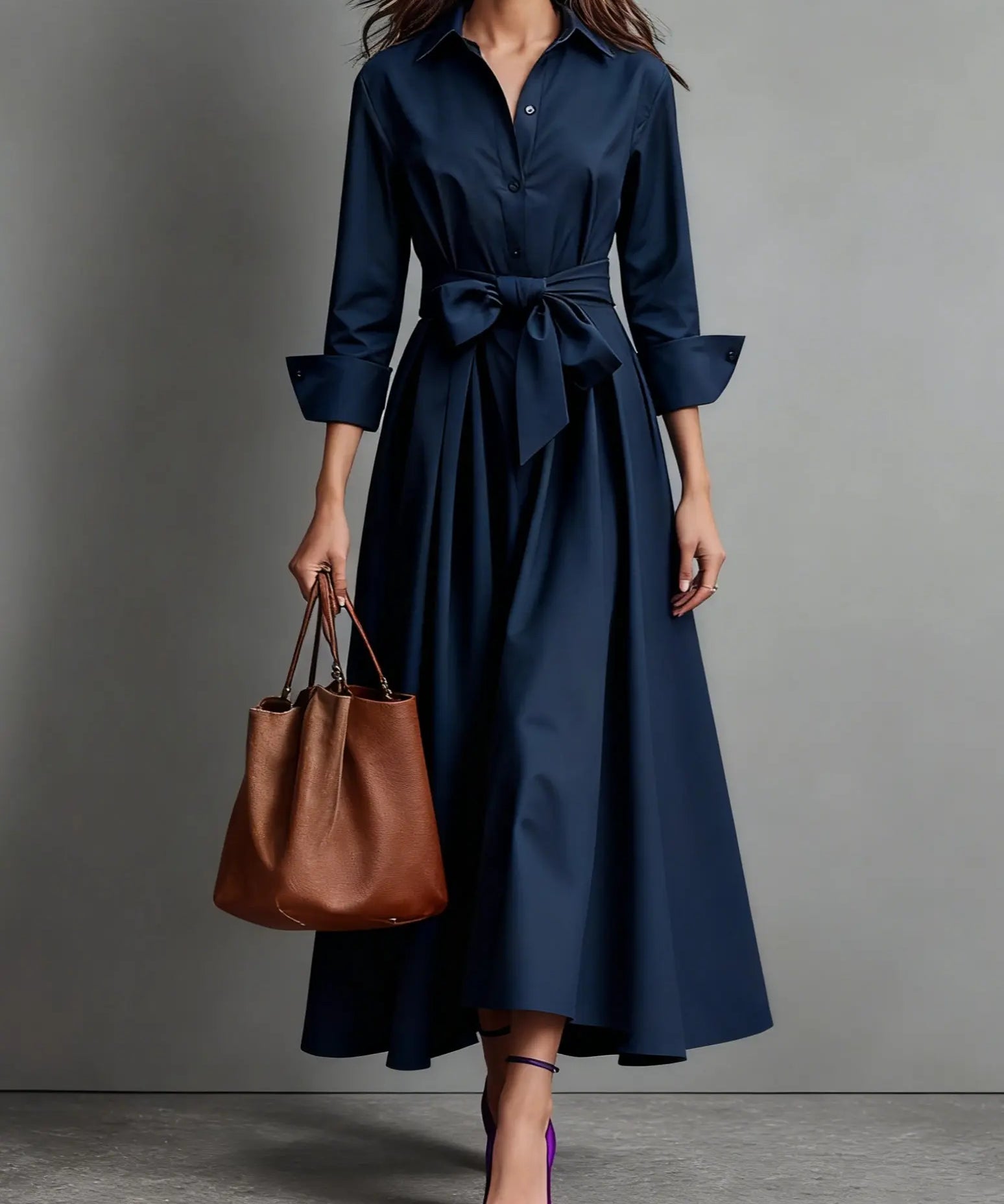 Carmen | Elegante Vestido Maxi con Detalle de Lazo Alba Madrid