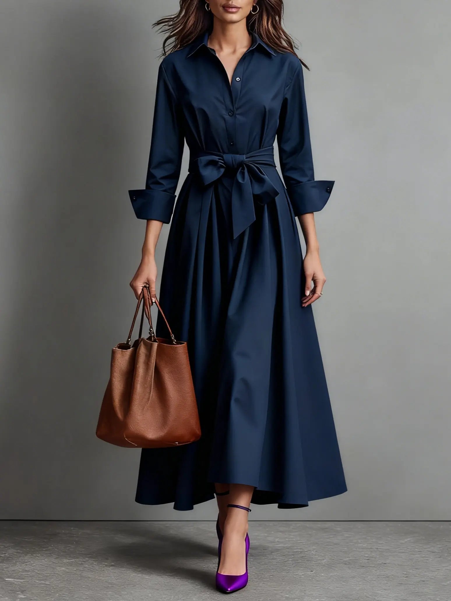Carmen | Elegante Vestido Maxi con Detalle de Lazo Alba Madrid