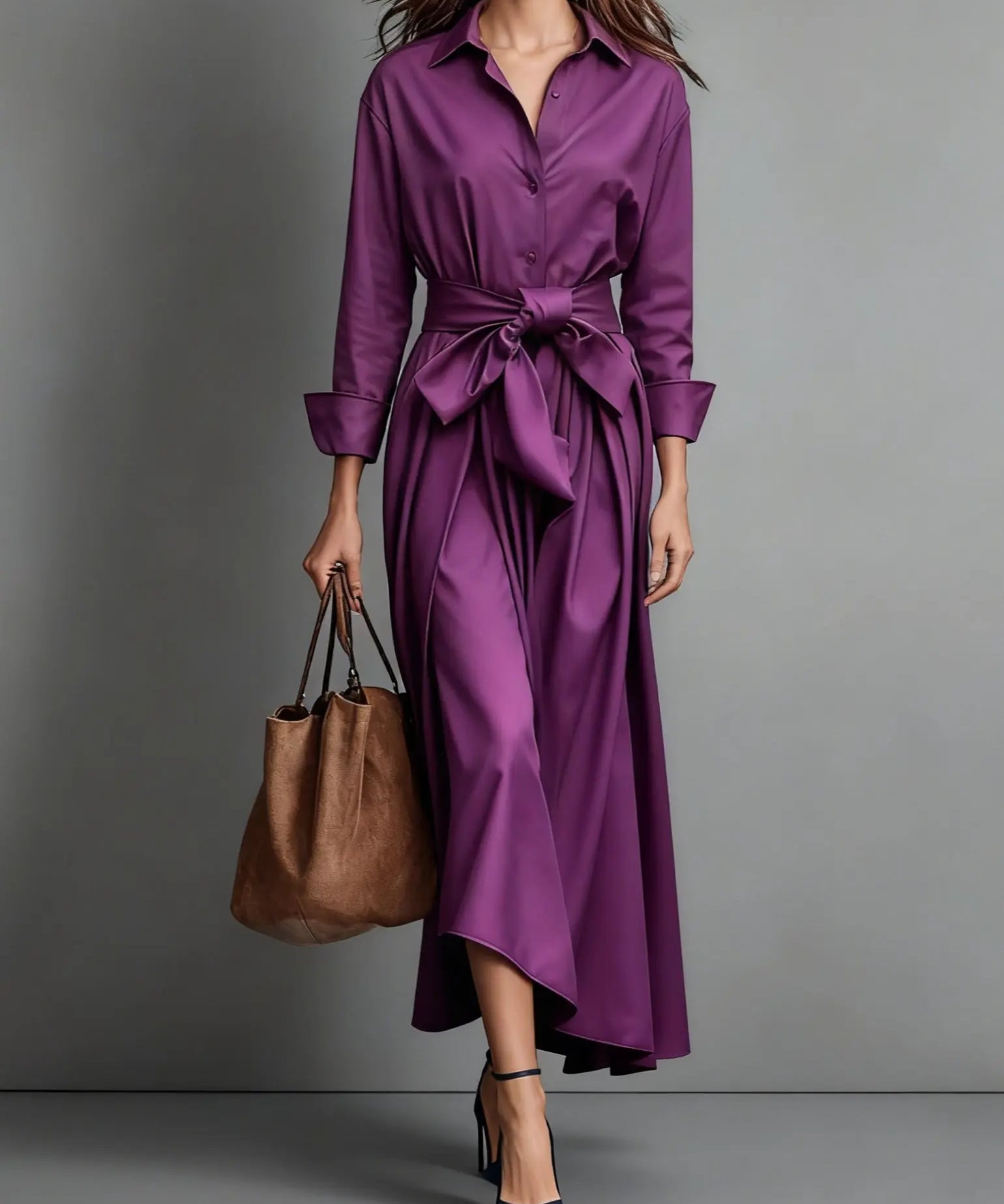 Carmen | Elegante Vestido Maxi con Detalle de Lazo Alba Madrid