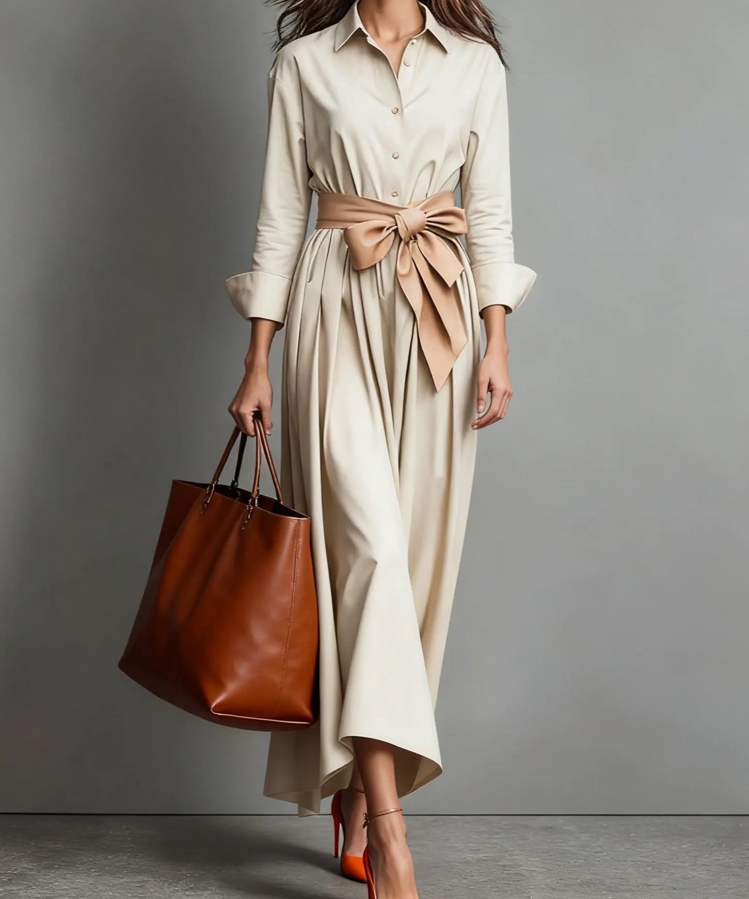 Carmen | Elegante Vestido Maxi con Detalle de Lazo Alba Madrid
