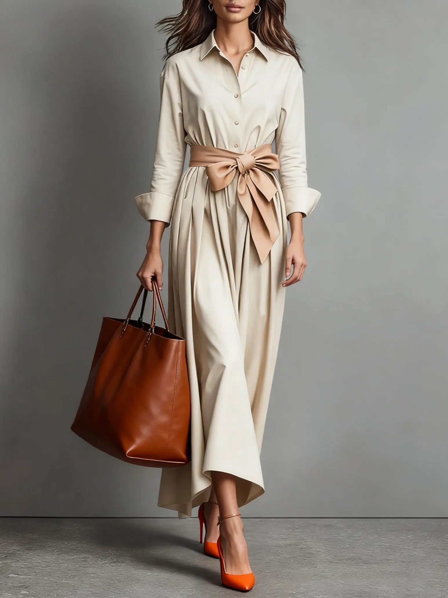 Carmen | Elegante Vestido Maxi con Detalle de Lazo Alba Madrid