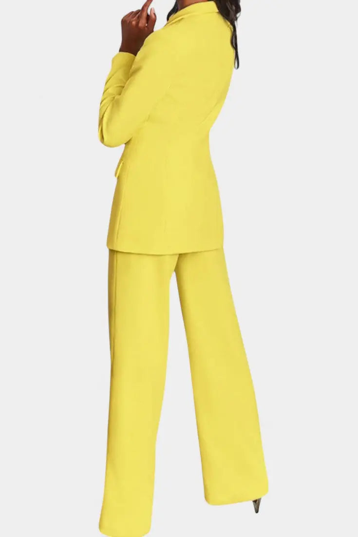 Marnie Conjunto de Blazer a Medida y Pantalones de Pierna Ancha Alba Madrid