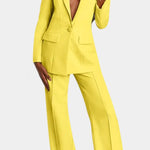Marnie Conjunto de Blazer a Medida y Pantalones de Pierna Ancha Alba Madrid