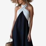 María - Vestido Chic con Espalda Descubierta y Cuello Cruzado Alba Madrid