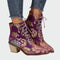 Zapatos de cuero con flores Alba Madrid