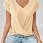 Elena | Blusa con escote en V y detalle de botón Alba Madrid
