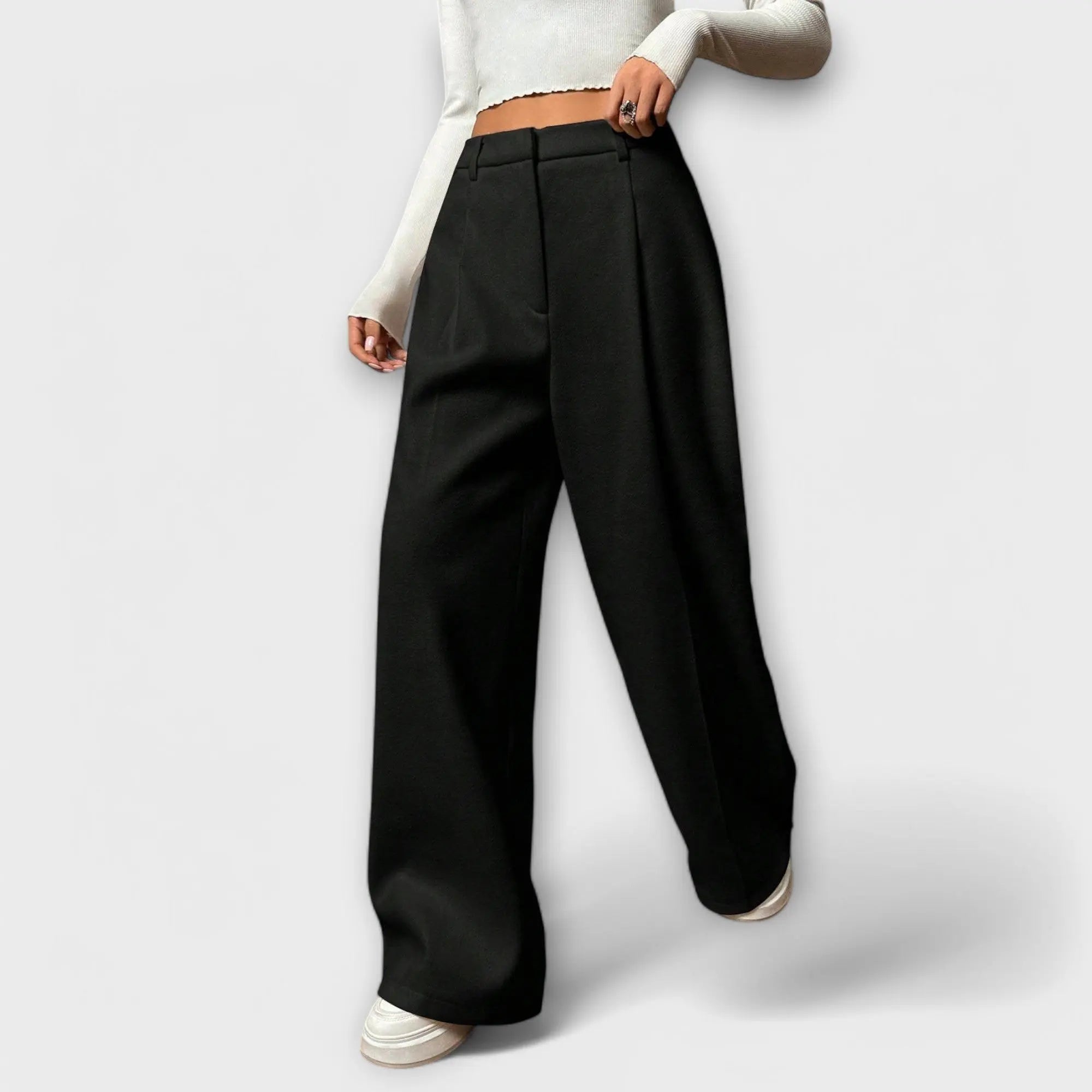 Pantalones de Mujer de Cintura Alta y Corte Amplio Alba Madrid