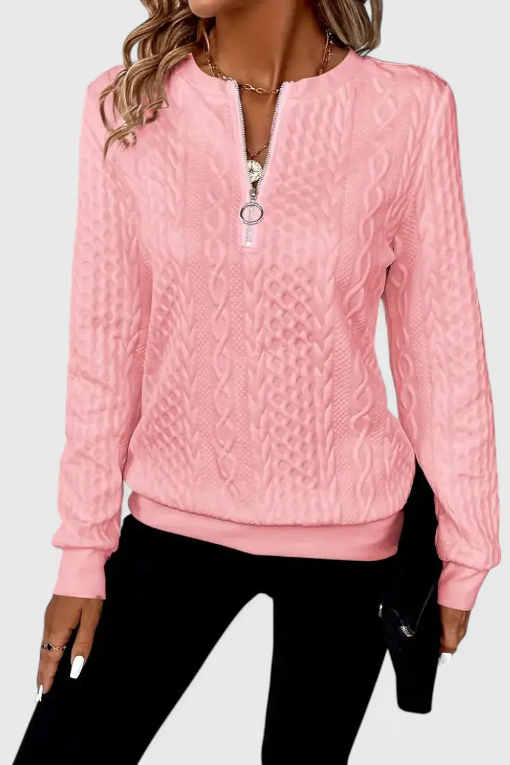 Zoey Jersey de Punto con Cremallera Suave Alba Madrid