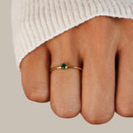 Anillos de oro con piedra de nacimiento Alba Madrid