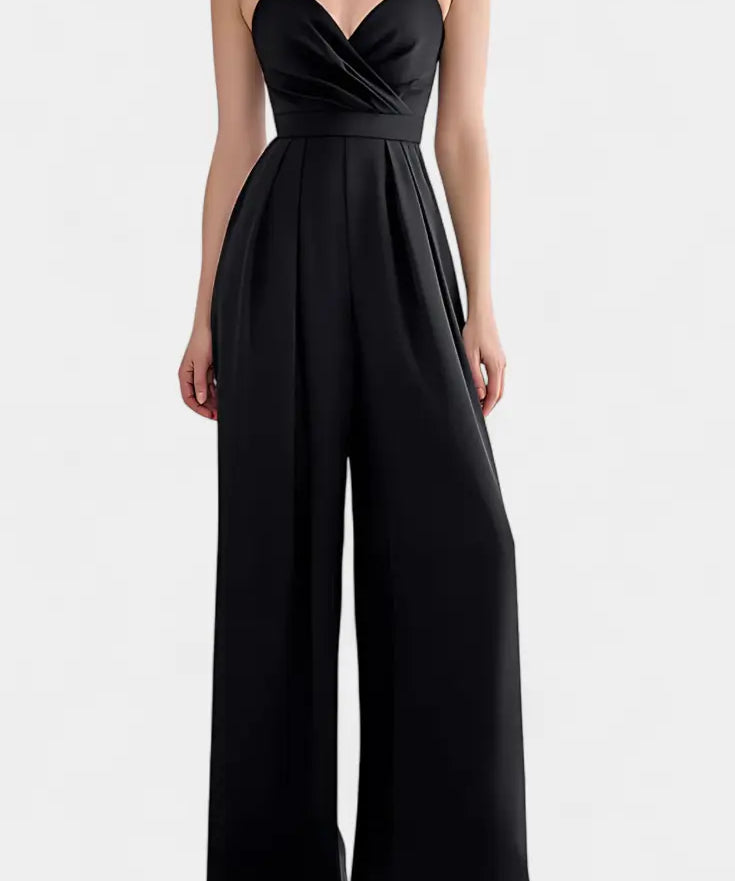 Romily Mono Sexy con Tirantes y Pierna Ancha Elegante Alba Madrid