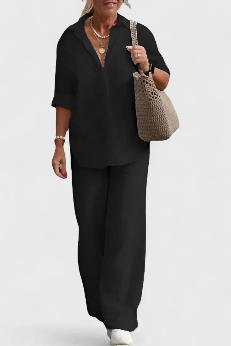 Skye Conjunto de Dos Piezas en Lino y Algodón con Silueta Relajada Alba Madrid