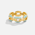 Anillo de cadena azul Reya Alba Madrid