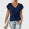 Elena | Blusa con escote en V y detalle de botón Alba Madrid