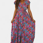 Patricia - Largo vestido cruzado con diseño floral Alba Madrid