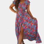 Patricia - Largo vestido cruzado con diseño floral Alba Madrid