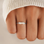 Anillo de plata con perlas de agua dulce clásico Alba Madrid