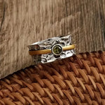Anillo de zirconia verde elegante Alba Madrid