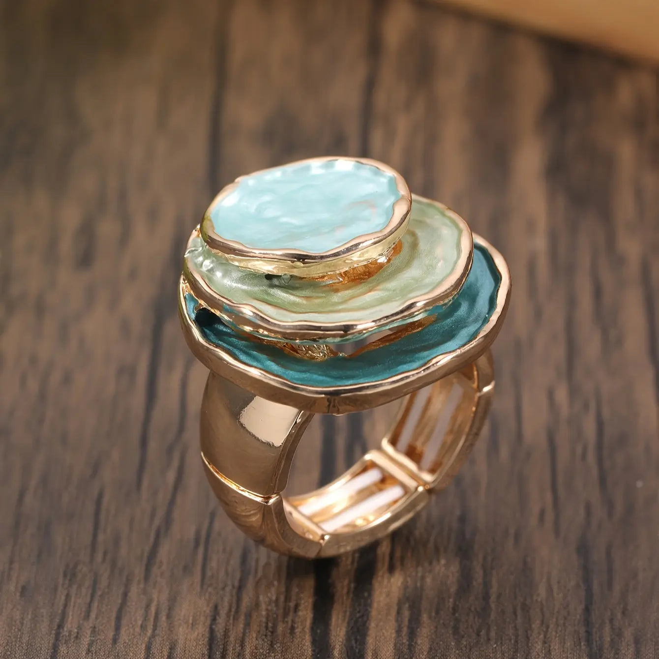 Anillo de esmalte boho de tres capas Alba Madrid