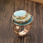Anillo de esmalte boho de tres capas Alba Madrid
