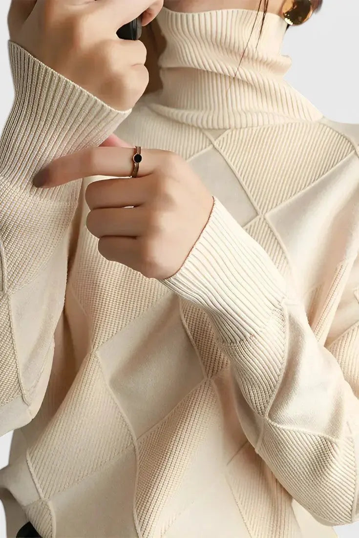 Jasmine Jersey de Cuello Alto de Cachemira Alba Madrid
