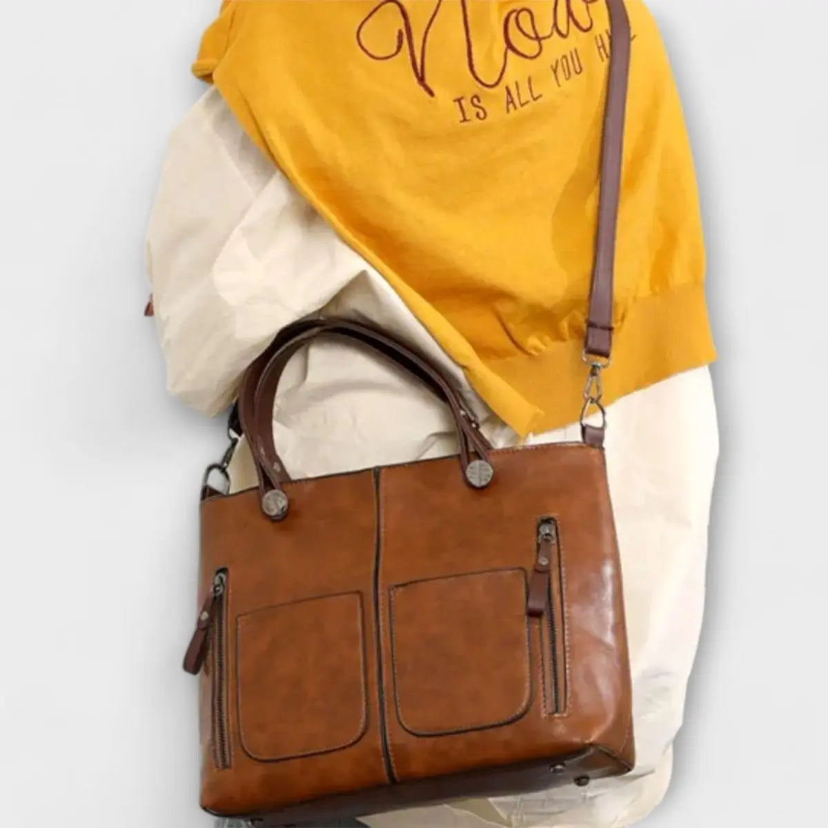 Austėja™ - Bolso de cuero elegante Alba Madrid