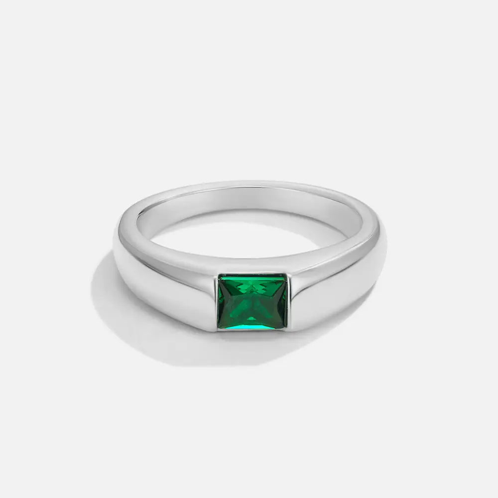 Anillo de Plata Ember & Esmeralda Alba Madrid