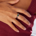 Anillo Ember Plata & Esmeralda Alba Madrid