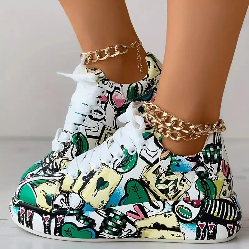 Veronika - Zapatillas Diseño de Graffiti Amortiguación Alba Madrid