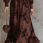 Carmen | Vestido maxi con estampado paisley y realce en la cintura Alba Madrid