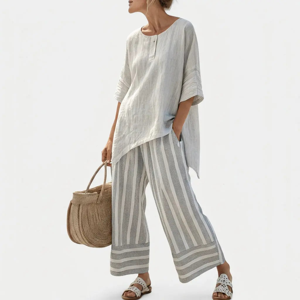 Clarisse - Conjunto Blusa Asimétrica Alba Madrid