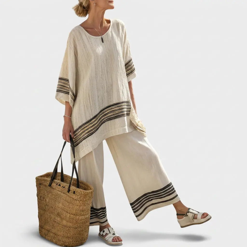 Noémia - Conjunto Elegante de Lino y Bambú Alba Madrid