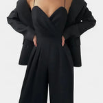 Romily Mono Sexy con Tirantes y Pierna Ancha Elegante Alba Madrid