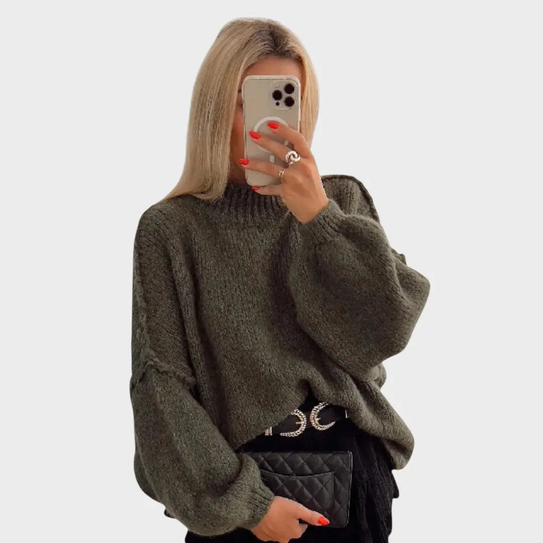 Carly | Suéter de Punto Oversized con Mangas Globo Alba Madrid