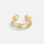 Cinthia - Anillo de oro y cristal Alba Madrid