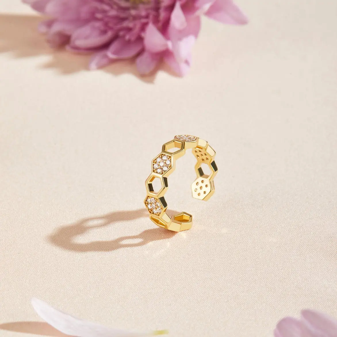 Cinthia - Anillo de oro y cristal Alba Madrid